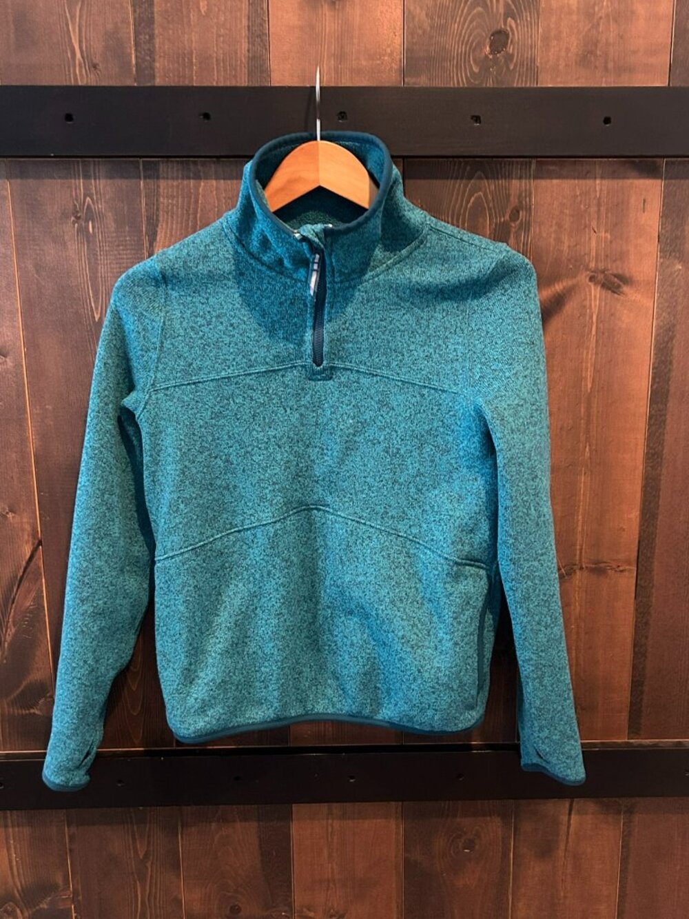 Ivivva *Rare Quarter Zip Teal Fleece Pullover Girls Size 14